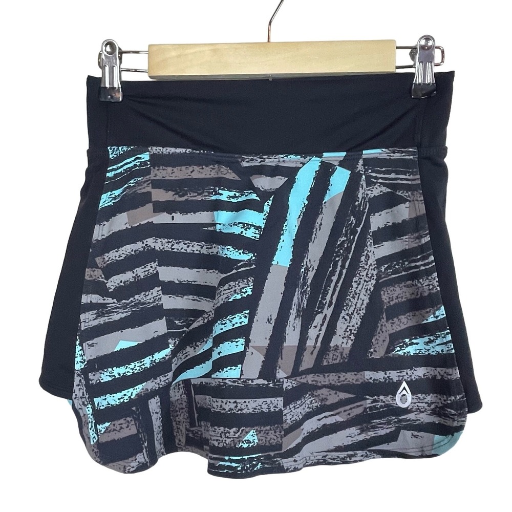 Dona Jo Skirt Size 1 / Small Black Skort Taupe Hem Athletic Tennis Golf Skirt